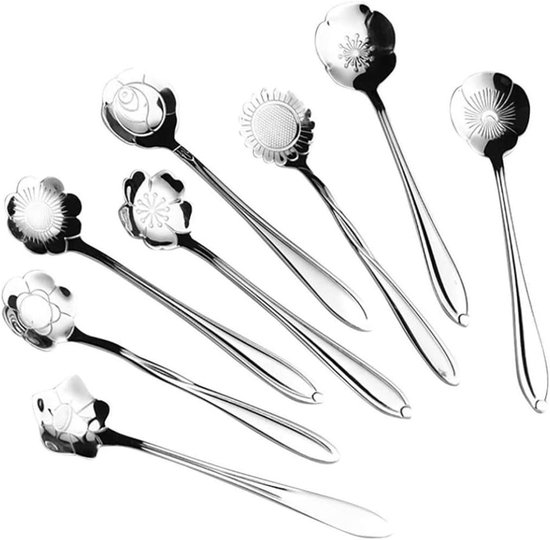 8-teiliges Edelstahl-set Mit Rührlöffeln Für Kaffee Und Desserts, Küchenutensilien