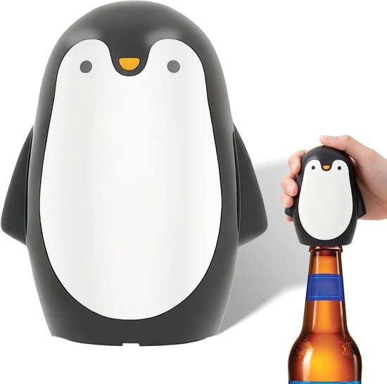 Pinguin-flaschenöffner Bierdosenöffner Magnetischer Pop The Top Öffner Automatischer Mechanismus Druckfunktion Geeignet Für Die Meisten Bier Und