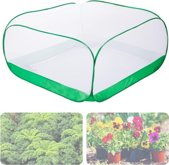2 Stück Pop-up-pflanzenschutzhüllen – 100 X 100 X 50 Cm, Feinmaschiges Insektennetz, Rundumschutz