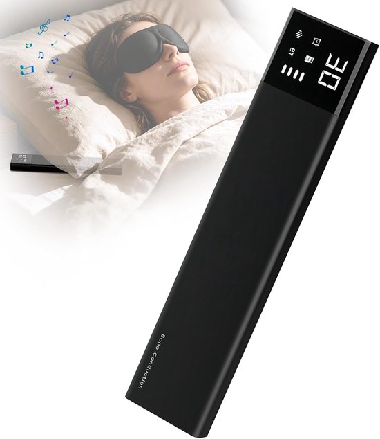 Bluetooth Kissenlautsprecher Knochenschall Kissenlautsprecher Integriertes Weißes Rauschen Lautsprecher Mit Timer Für Seitenschläfer Schwarz.