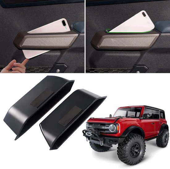 Türablagefach Mit Griff Für Ford Bronco 2021 2025, Autoinnenausstattung, Abs Türverkleidung Vorne, Armlehne, Handyfach, Organizer, Handschuhfach,