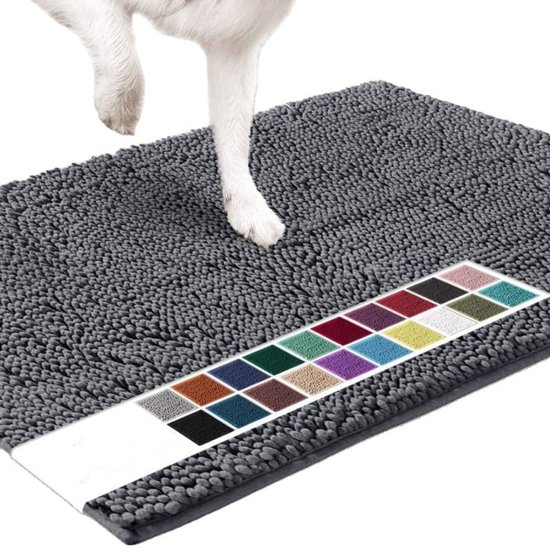 Superabsorbierende Mikrofaser-fußmatte Für Hunde Geeignet Für Schlammige Pfoten Rutschfeste Waschbare Haustiermatte Schnelltrocknende Matte Für Grau