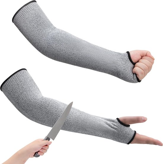 Schnittfeste Gartenärmel 5 Lagiger Armschutz Mit Daumenlöchern Für Damen Und Herren, 45 Cm Lange, Dünne Armschützer Für Gartenarbeit, Schneiden U