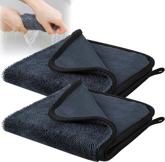 2 Stück Magic Wipe Badezimmer-trockentuch, Duschhandtuch, Super Saugfähiges Tuch, Zaubertuch Für Autofenster, Dusche, Badezimmer, Küche (40 × 40 Cm)