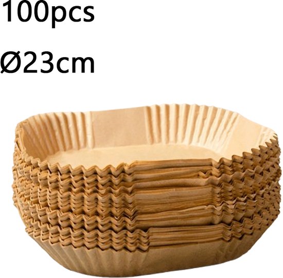 Pethree Airfryer-backpapier 8-10l 100 Stück Bpa-frei Verdickt 23-27cm Airfryer-papier Quadratisch Antihaft-ölbeständig Airfryer-tabletts Zubehör