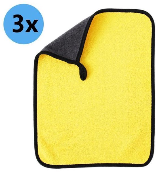 Mikrofasertuch 3er-pack 500 G M Multifunktionales Fusselfreies Reinigungstuch Super Saugfähig Geeignet Für Die Haushaltsreinigung Küchen Und 30 X Blau