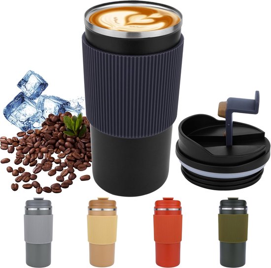 500 Ml Thermosbecher Für Kaffee Zum Mitnehmen Mit Deckel Schwarzer Reisebecher