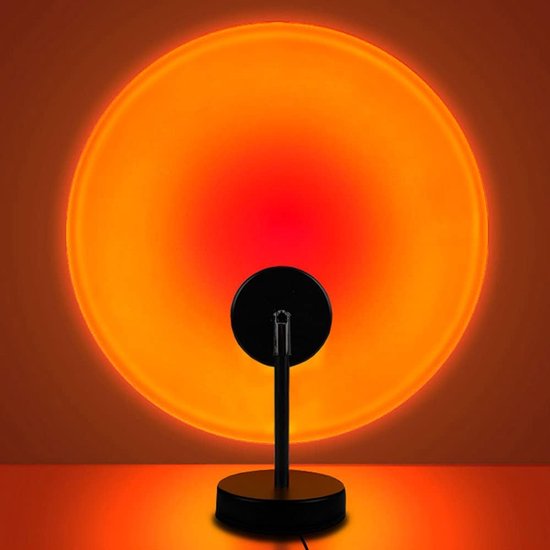 Sonnenuntergangslampe, Projektor Sonnenuntergangslampe, 5 W, Led Projektorlampe, 180° Drehbar, Romantisches Regenbogenlicht, Usb Ladefunktion Für