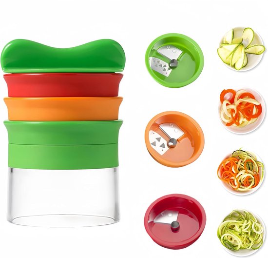 4 In 1 Gemüsespiralschneider Spiralschneider Für Gemüse Und Nudeln Zucchini Spiralschneider, Nudelmaschine, Gemüsespiralschneider Für Zucchini, K
