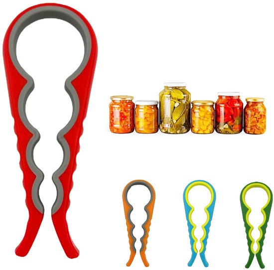 4 Teiliger Glasöffner, Flaschenöffner Mit Ringgriff, Dosenöffner, Hilfe Für Schwache Hände, Arthritische Hände, Dosenöffner Für Ältere Menschen U
