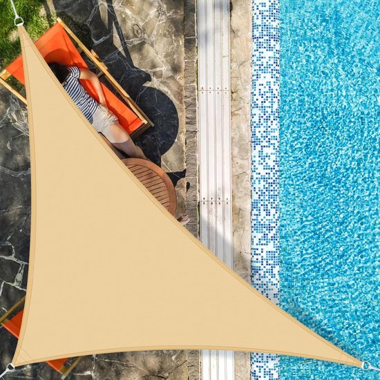 Dreieckiges, Blickdichtes Schattierungstuch (3x3x4,3 M) – Uv-schutz Für Terrasse, Garten Und Außenbereich