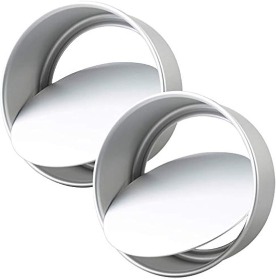 Set Mit 2 Runden Kuchenformen Ø 15 Cm Aluminium Backform Mit Herausnehmbarem Boden 15 Cm Durchmesser Hoher Rand (7,5 Cm) Für Käsekuchen, Smash Ca