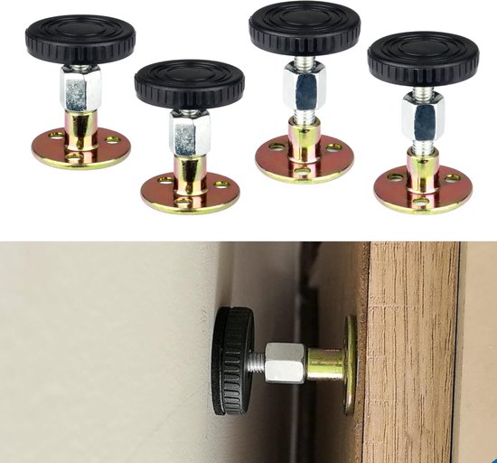 Stück Kopfteilstopper 50 65 Mm Verstellbare Möbelfüße Selbstklebende Möbelfüße Wackelschutz Bettbefestigung Kopfteilbefestigung Möbelschutz Boden
