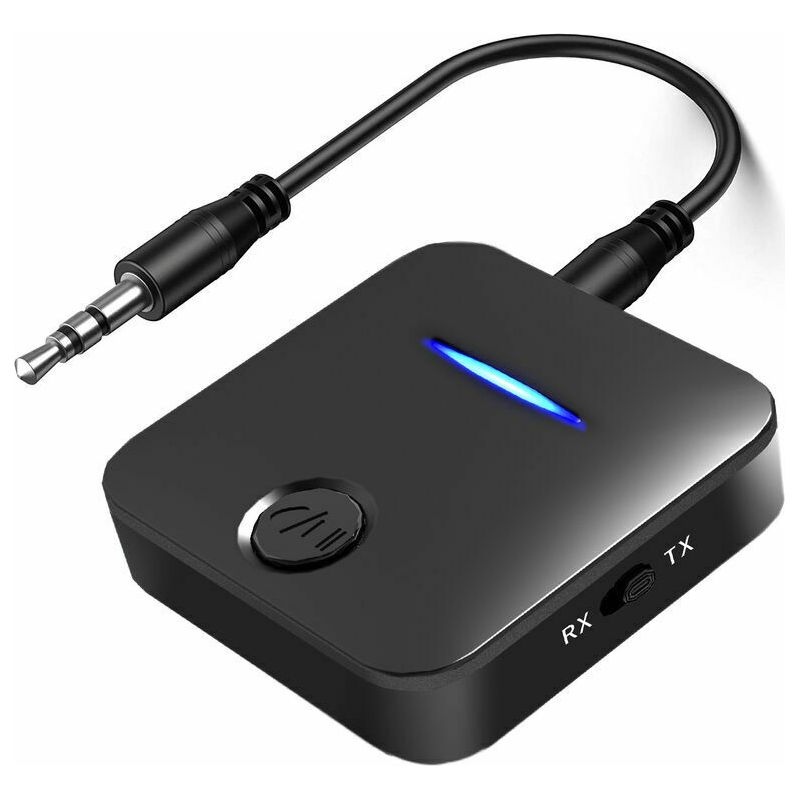 Bluetooth 5.0 Sender, Bluetooth Empfänger, Bluetooth Adapter Mit 3,5-mm-klinken-stereoausgang Für Fernseher, Pc, Smartphone Und Heimkinoanlage