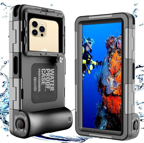 Professionelle Taucher Handyhülle, Wasserdichte Smartphone Schutzhülle, Unterwasser Schutzhülle, Kompatibel Mit Den Meisten Mobiltelefonen Schwar