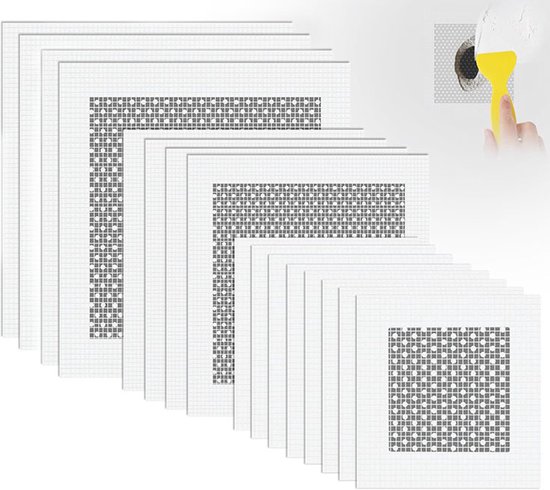 16-teiliges Set Aus Aluminium-reparaturflicken Für Wände Selbstklebende Netzflicken In Den Größen 2 4 Und 6 Zoll Trockenbau-reparaturset Zur Und