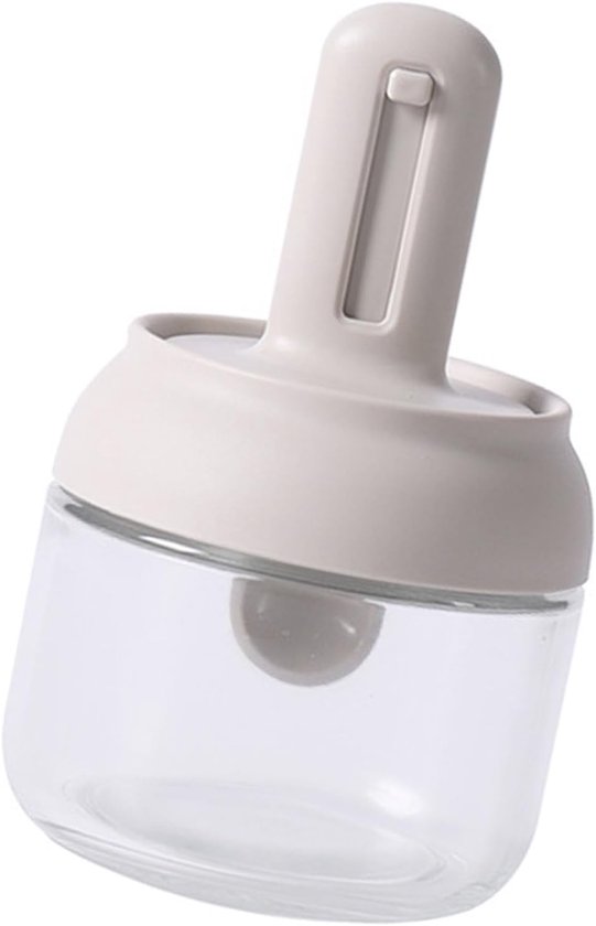 Gewürzglas Aus Glas Mit Ausziehbarem Löffel – 250 Ml (8,5 Oz) – Für Zucker, Salz, Gewürze Und Soßen – Transparente Aufbewahrungsmöglichkeit Für Küchenutensilien