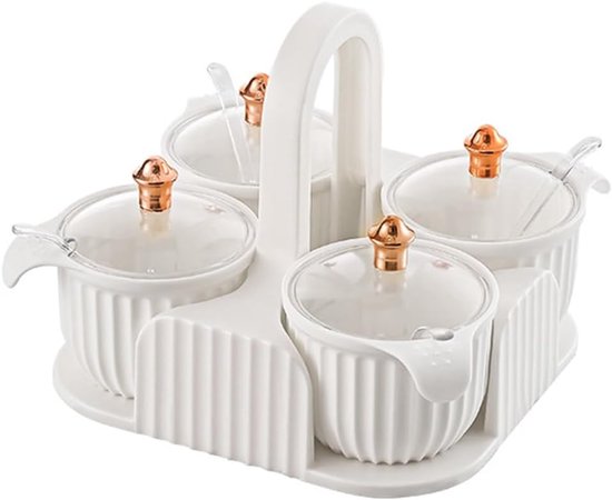 Gewürzglas-set – Gewürzgläser Mit Deckel Und Löffeln, Küchenorganizer Für Salz, Zucker, Pfeffer Und Suppe