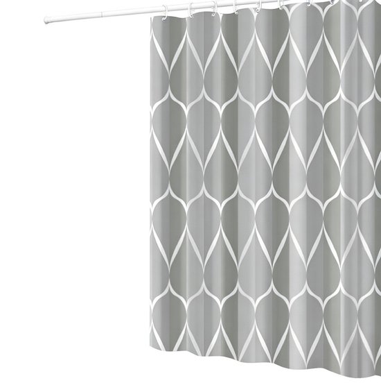 Duschvorhang – 180 X 200 Cm – Wasserabweisendes Und Schimmelresistentes Material – Maschinenwaschbar – Inklusive 12 Aufhängeringen – Ausführung A