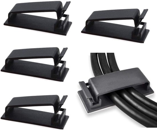 15 Selbstklebende Kabelmanagement-clips Verstellbare Kabelorganisatoren Klebrige Drahtclips Kabelhalter Für Tv Pc Laptop Ethernet-kabel