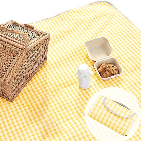 Picknickdecke Stranddecke Festivaldecke Kariert Wasser Und Sandabweisend Faltbar Für Mehrere Personen Für Outdoor Aktivitäten Wie Camping, Wander