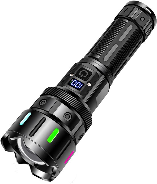 Extrem Leistungsstarke Taschenlampe – 500.000 Lumen, Usb-c-anschluss, 5 Leuchtmodi, Schutzart Ip65, 5000 Mah