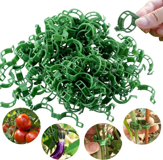 300 Pflanzenclips Gartenclips Wiederverwendbar Gartenbedarf Kletterpflanzenclips Für Kletterpflanzen, Gemüse, Weinreben, Tomaten Kunststoffclips