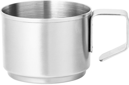 Kaffeemessbecher Aus Edelstahl Mit Griff, 100 Ml, Geeignet Für Den Hausgebrauch.