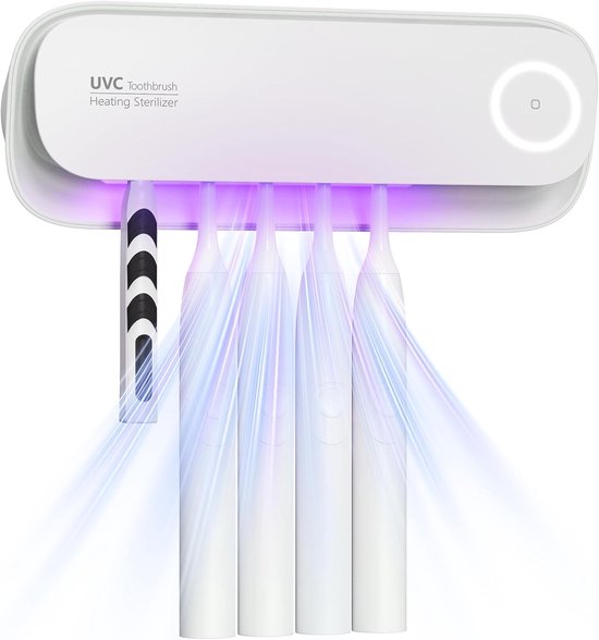 Uv-zahnbürstensterilisator-halter Für Das Badezimmer 5 Fächer Für Zahnbürstensterilisator Und Halterung Wiederaufladbarer Kabelloser Mit Kein