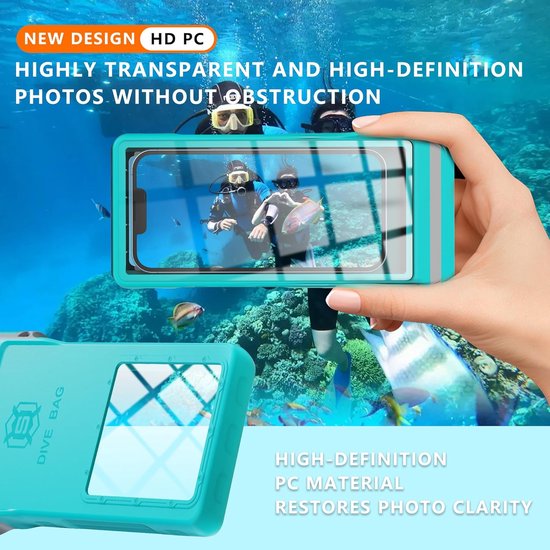 Wasserdichte Handyhülle Taucherhülle Zum Schnorcheln Ipx8 Wasserdichte Handyhülle Geeignet Für Iphone Samsung Und Handys Bis Zu 7 Zoll Für Strand