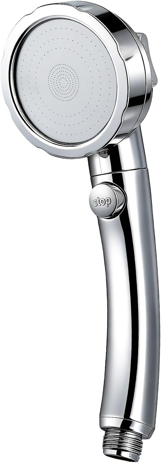 Handbrause Mit Ein-/ausschalter Und Pausenfunktion – 3 Strahlarten – Wassersparend Und Mit Hohem Wasserdruck – Abnehmbares Design Für Das Badezimmer