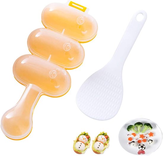 Reisbällchen Set Mit Mini Löffel Sushi Platte Mit Griff, Diy Shake Maker, Klebreisform Für Kinder Und Die Ganze Familie