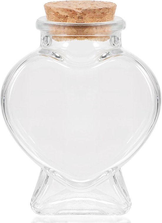 Glasflasche Mit Korken, Leere Herzförmige Deko-glasflaschen, Wunschflaschen Für Hochzeiten Und Gastgeschenke, Bonbonbehälter