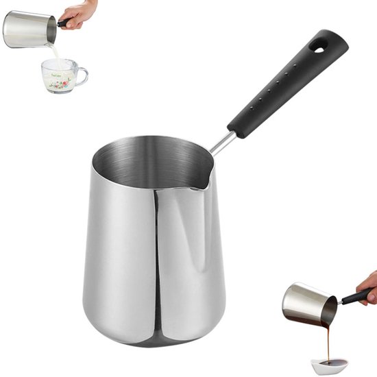 Stück Türkische Kaffeekanne Aus Edelstahl Küchenbasics Milchkännchen 350 Ml Milchkännchen Aufschäumen Kleines Milchkännchen Edelstahl Milchkännch