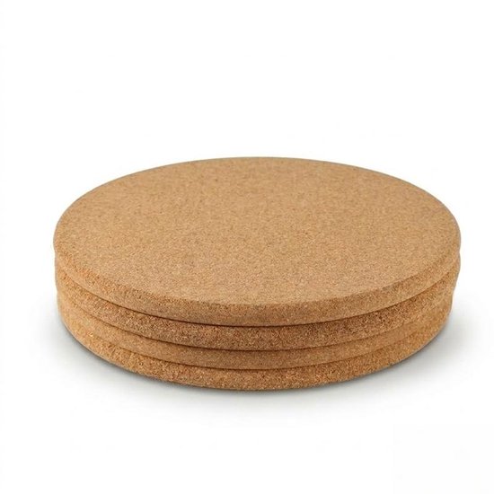 4 Korkuntersetzer 19 Cm, Geschirrschutz, Untersetzer Für Bratpfanne Und Topf, Filz Telleruntersetzer Zum Schutz Ihrer Küchenutensilien, Quadratis