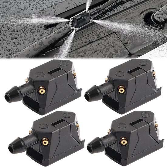 4 Stück Universal-waschdüsen Scheibenwischerdüsen Universal-autoscheibenwischerdüsen Schwarze Waschdüsen Für Windschutzscheiben Wassersprühdüsen 8 Mm