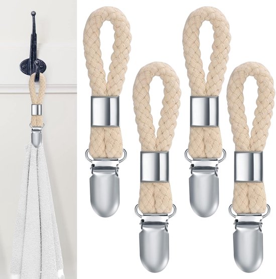 Set Mit 4 Handtuchclips – Aufhängehaken Für Küchen- Und Badezimmerhandtücher