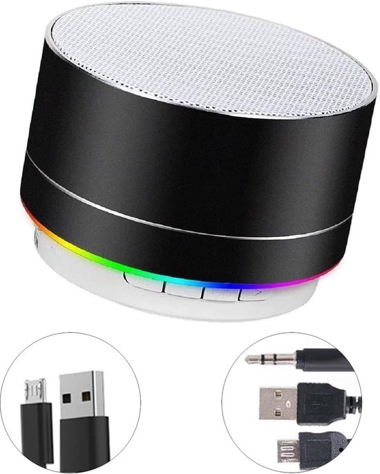 Tragbarer Bluetooth-lautsprecher Mini-stereo-basslautsprecher Trompetenlicht Kabellos Unterstützt Led Fm Usb Micro-sd Für Computer Laptop Tablet