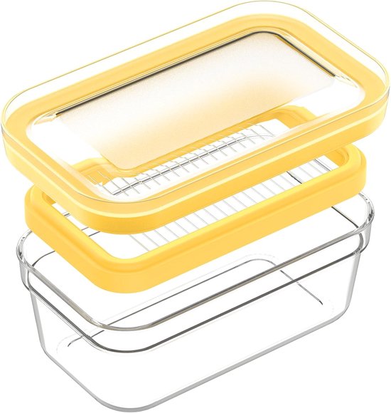 Luftdichter Butterschneider, Butterbehälter Mit Deckel Für Den Kühlschrank (luftdicht, Mittelgroß, 280 G)