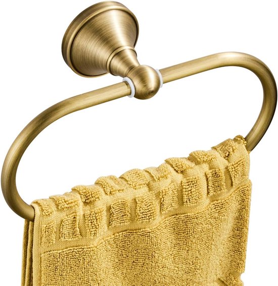 Ovaler Handtuchring Aus Antikisiertem Messing, Handtuchhalter Für Küchen Und Badezimmeraccessoires, Wandmontage, Gebürstete Bronze