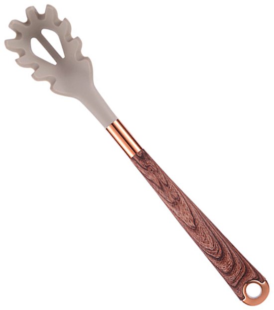 Spaghettilöffel Mit Langem Griff Nudellöffel Pastalöffel Griffig Gezackter Rand Aufhängevorrichtung 32 X 5,5 Cm Für Gemüse, Nudeln Und Fleischbäl