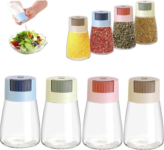 4 Salz Und Pfefferstreuer, 180 Ml Streuer Mit Deckel, Präzise Dosierbehälter Für Salz, Pfeffer Und Gewürze, Für Die Küche Oder Ein Restaurant.
