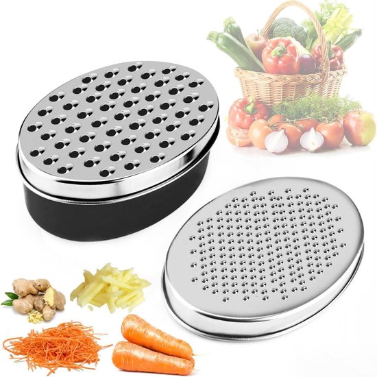 Käsereibe Aus Edelstahl Mit Luftdichter Aufbewahrungsbox Multifunktional Für Käse, Gemüse, Schokolade Und Ingwer