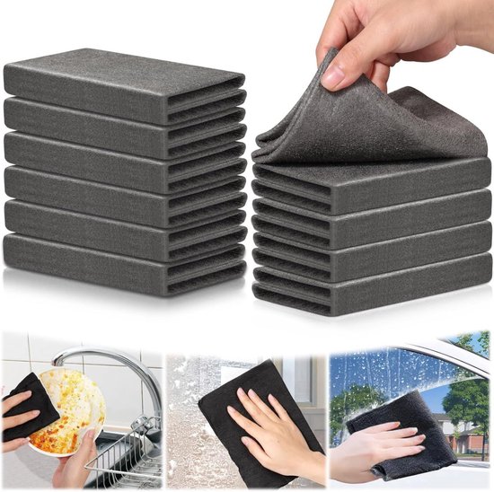 Tuch 2xl 30 X 30 Cm 10 Stück Reinigungstuch Mikrofasertuch Poliertuch Geschirrtuch Fleckenentferner Staubtuch Küchentuch Zur Reinigung Von Autos,