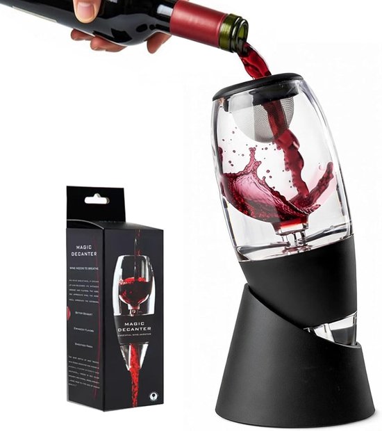 Weinbelüfter Und Dekanter Weinkaraffe Dekanter Weinbelüfter-dekanter Mit Ständer Ausgießer Mit Tropfstopp-filter Perfektes Geschenkset Für Männer