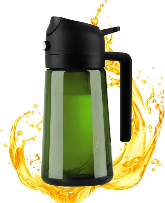 Ölsprüher Für Speiseöl 2-in-1-ölspender Und Ölsprüher 470 Ml Uv-schutz Sprühflasche Öl Olivenöl Flasche Ölsprüher Für Heißluftfritteuse Zum Für