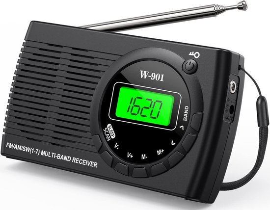 Kleines, Tragbares Fm/am(mw)/sw Radio Transistorradio Mit Exzellentem Empfang Und Hoher Klangqualität Mini Radio Mit Timer/kopfhöreranschluss.