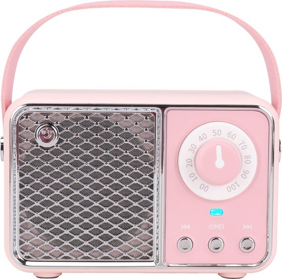 Kawaii-zimmerdeko Retro-bluetooth-lautsprecher Kabellose Bluetooth-lautsprecher Niedlicher Rosa Vintage-stil Für Küche Schreibtisch Schlafzimmer