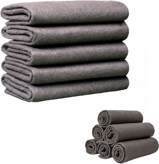 Mikrofasertücher – Ultra-absorbierende Mikrofaser- Und Kohlefasertücher: Entkalkt Und Streifenfrei Für Brillen – Wiederverwendbar, Waschbar, 5 Stück