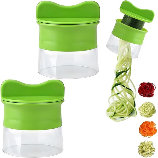2 Teiliger Spiralschneider Praktischer Gemüseschneider Leicht Zu Reinigen Einfache Handhabung Für Gemüse, Nudeln, Zucchini, Karotten, Gurken, Kar